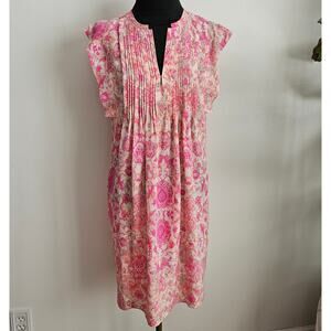 NWOT Rebecca Taylor Casual Pink Silk Tunic Shift Summer Dress 0